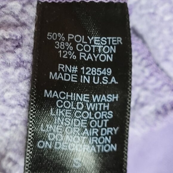 **UNISEX Aviator Nation V-Neck 5 Stripe Sweatshirt in Faded Grape - Picture 7 of 9